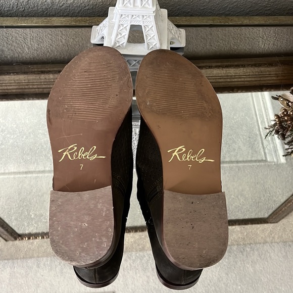 Leather Slouch Ankle Booties - Picture 3 of 6